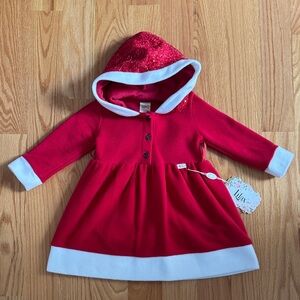 Red Hooded Baby Santa Dress